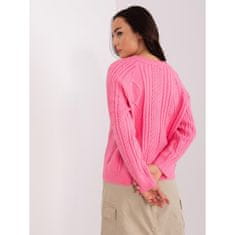 Wool Fashion Ženski pulover z gumbi SYETR roza AT-SW-2346-2.99P_403204 Univerzalni