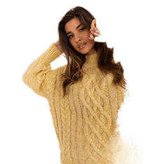 Wool Fashion Ženski pulover ELKE svetlo rumene barve AT-SW-2363-2.30_403708 Univerzalni