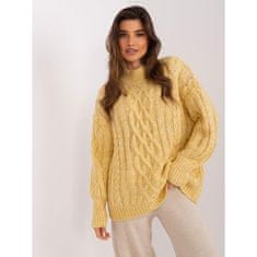 Wool Fashion Ženski pulover ELKE svetlo rumene barve AT-SW-2363-2.30_403708 Univerzalni