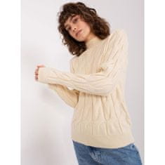 Wool Fashion Ženski pulover JIEL krem barve AT-SW-2235.00P_402402 Univerzalni