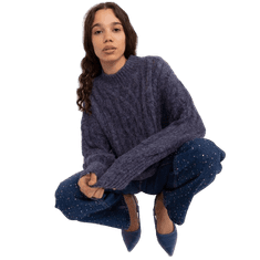 Wool Fashion Ženski pulover KVETA mornarsko modra AT-SW-2363-2.11P_403707 Univerzalni