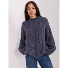 Wool Fashion Ženski pulover KVETA mornarsko modra AT-SW-2363-2.11P_403707 Univerzalni