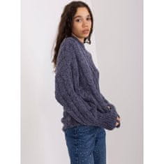 Wool Fashion Ženski pulover KVETA mornarsko modra AT-SW-2363-2.11P_403707 Univerzalni