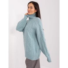 Wool Fashion Ženska jopica s karirastimi vzorci in rebrastim robom VESTA mint AT-SW-2355-2.30X_403615 Univerzalni