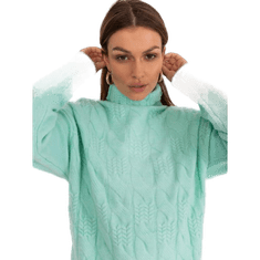 Wool Fashion Ženski pulover z rolojem HINA mint AT-SW-23401.97P_404527 Univerzalni