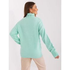 Wool Fashion Ženski pulover z rolojem HINA mint AT-SW-23401.97P_404527 Univerzalni