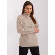 Wool Fashion Ženski pulover KIRIL temno bež barve AT-SW-23401.97P_404575 Univerzalni