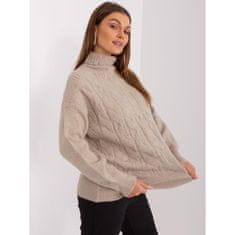 Wool Fashion Ženski pulover KIRIL temno bež barve AT-SW-23401.97P_404575 Univerzalni