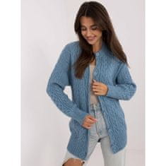 Wool Fashion Ženski pulover z dolgimi rokavi modre barve AT-SW-23525.21_409019 Univerzalni