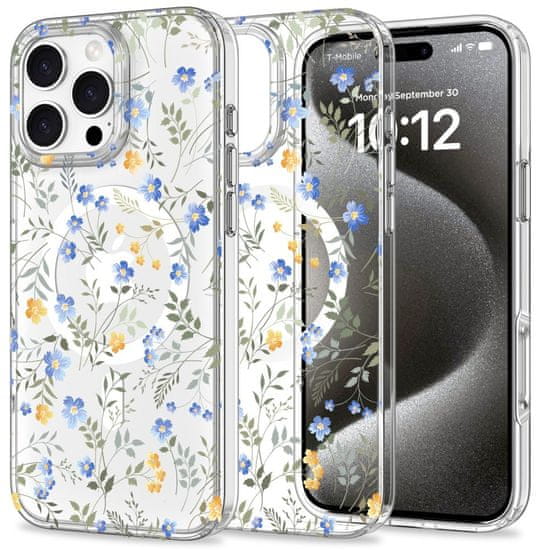 Tech-protect Magmood MagSafe ovitek za iPhone 16 Pro, spring flowers