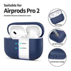 Tech-protect Silicone ovitek za Apple AirPods Pro 1 / 2, temnomodro