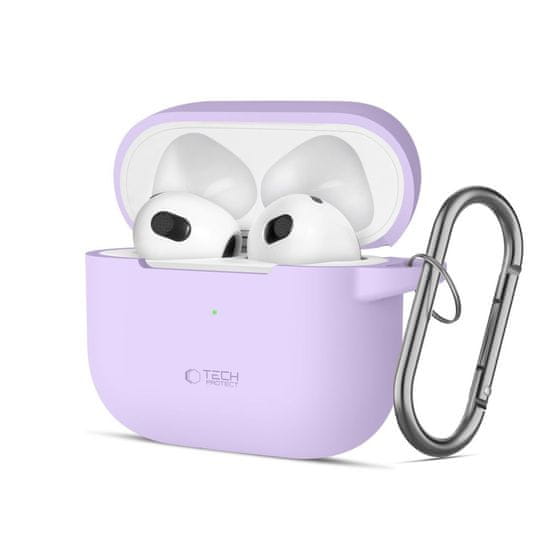 Tech-protect Silicone Hook ovitek za Apple AirPods 3, vijolična