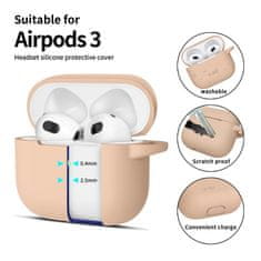 Tech-protect Silicone Hook ovitek za Apple AirPods 3, rjav