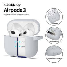 Tech-protect Silicone Hook ovitek za Apple AirPods 3, siva