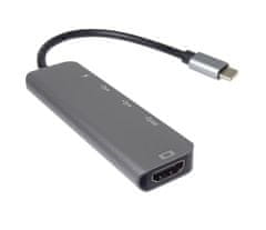 PremiumCord USB-C v HDMI + USB3.0 + 2x USB2.0 + PD(power delivery) adapter