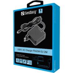 Sandberg USB-C polnilnik PD65W EU 2M