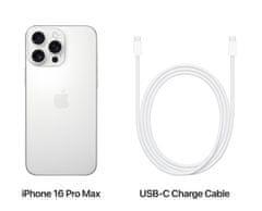 Apple iPhone 16 Pro Max pametni telefon, 512 GB, White Titanium (myx13sx/a)