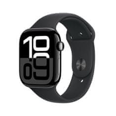 Apple Watch S10 pametna ura, 42mm, črno aluminijasto ohišje s črnim športnim paščkom, M/L (mwwf3qh/a)