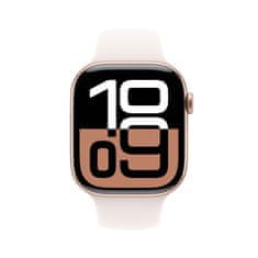 Apple Watch S10 pametna ura, 42mm, GPS, rožnato zlato aluminijasto ohišje z rožnatim športnim paščkom, M/L (mwwj3qh/a)