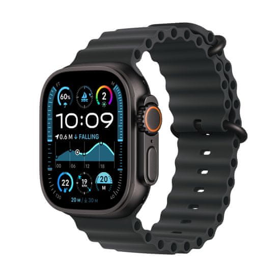 Apple Watch Ultra 2 pametna ura, 49mm, Cellular, Black Titanium ohišje, Black Ocean Band pašček