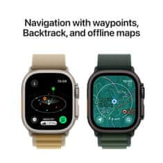 Apple Watch Ultra 2 pametna ura, 49mm, Cellular, Black Titanium ohišje, Dark Green Alpine Loop pašček, L