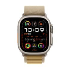 Apple Watch Ultra 2 pametna ura, 49mm, Cellular, Natural Titanium ohišje, bež Alpine Loop pašček, S