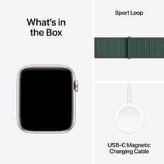 Apple Watch SE2 pametna ura, 40mm, bež aluminijasto ohišje z zelenim paščkom (mxeh3qh/a)