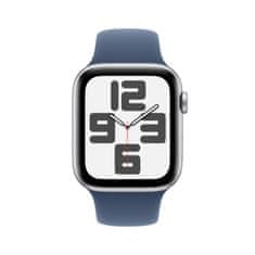 Apple Watch SE2 pametna ura, 44mm, srebrno ohišje iz aluminija z modrim paščkom - S/M (mxeq3qh/a)