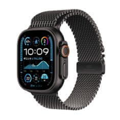 Apple Watch Ultra2 v2 pametna ura, 49mm, Cellular, Black Titanium ohišje, Black Titanium Milanese Loop pašček, S