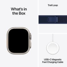 Apple Watch Ultra 2 pametna ura, 49mm, Cellular, Natural Titanium ohišje, Trail Loop pašček, M/L