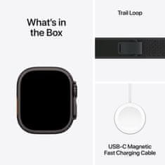 Apple Watch Ultra 2 pametna ura, 49mm, Cellular, Black Titanium, Black Trail Loop, M/L