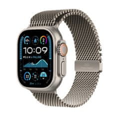 Apple Watch Ultra 2 pametna ura, Cellular, 49mm, Natural Titanium ohišje, Natural Titanium Milanese Loop pašček, L