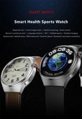 Smart Plus Pametna ura Watch 4 Pro za moške | 360x360 HD zaslon, BT klic, NFC, IP68 vodoodpornost, srčni utrip in kisik v krvi, model 2024