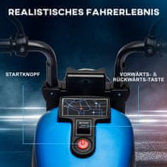 HOMCOM Otroško Motorno Kolo Otroško Električno Motorno Kolo Električno Vozilo Otroško Vozilo Z 2 Snemljivima Opornima Kolesoma, 1,5-3 Km/H, Za Otroke 1,5-3 Let 