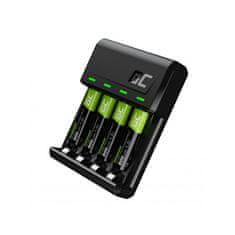 Green Cell Green Cell VitalCharger - polnilec baterij + 4x polnilne baterije AAA / HR03 800mAh