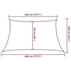 Vidaxl Senčno jadro 160 g/m² krem 3/4x2 m HDPE