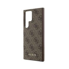 Guess Guess 4G Metal Gold Logo - Ohišje za Samsung Galaxy S24 Ultra (rjavo)