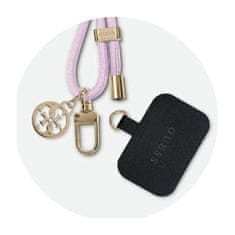 Guess Guess CBDY Cord Nylon 4G Metal Charm - Univerzalni trak za telefon (lila)