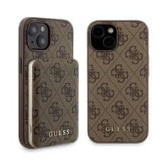 Guess Guess Bundle Pack MagSafe 4G Metal Gold Logo - komplet ohišja + Power Bank 5000mAh MagSafe iPhone 15 (rjava)