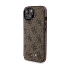 Guess Guess Bundle Pack MagSafe 4G Metal Gold Logo - komplet ohišja + Power Bank 5000mAh MagSafe iPhone 15 (rjava)