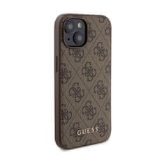 Guess Guess Bundle Pack MagSafe 4G Metal Gold Logo - komplet ohišja + Power Bank 5000mAh MagSafe iPhone 15 (rjava)