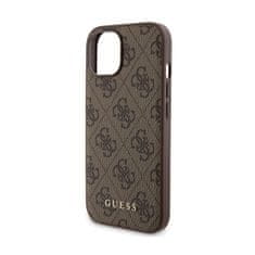 Guess Guess Bundle Pack MagSafe 4G Metal Gold Logo - komplet ohišja + Power Bank 5000mAh MagSafe iPhone 15 (rjava)