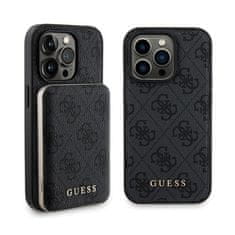 Guess Guess Bundle Pack MagSafe 4G Metal Gold Logo - komplet ohišja + Power Bank 5000mAh MagSafe iPhone 13 Pro (črna)