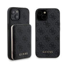 Guess Guess Bundle Pack MagSafe 4G Metal Gold Logo - komplet ohišja + Power Bank 5000mAh MagSafe iPhone 15 (črna)