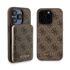 Guess Guess Bundle Pack MagSafe 4G Metal Gold Logo - komplet ohišja + Power Bank 5000mAh MagSafe iPhone 15 Pro (rjava)