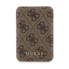 Guess Guess Bundle Pack MagSafe 4G Metal Gold Logo - komplet ohišja + Power Bank 5000mAh MagSafe iPhone 15 Pro (rjava)