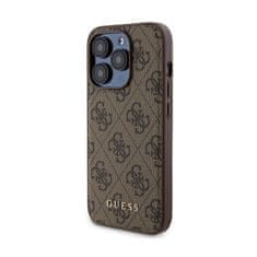 Guess Guess Bundle Pack MagSafe 4G Metal Gold Logo - komplet ohišja + Power Bank 5000mAh MagSafe iPhone 15 Pro (rjava)