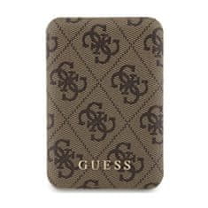 Guess Guess 4G usnjeni kovinski logotip MagSafe - indukcijska baterija 5000 mAh 15W MagSafe (rjava)