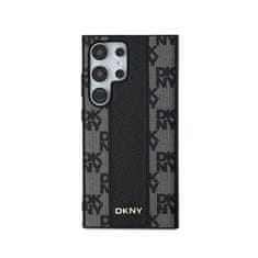 DKNY DKNY Usnjeno ohišje s kvačkanim enobarvnim vzorcem MagSafe - Samsung Galaxy S24 Ultra Case (črno)