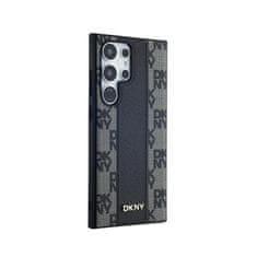 DKNY DKNY Usnjeno ohišje s kvačkanim enobarvnim vzorcem MagSafe - Samsung Galaxy S24 Ultra Case (črno)